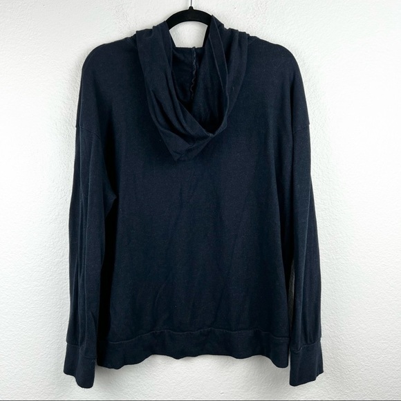 SUNDRY Navy Blue Hoodie with Multicolored Star Print Graphic, Size 3 (Large) - Picture 4 of 7